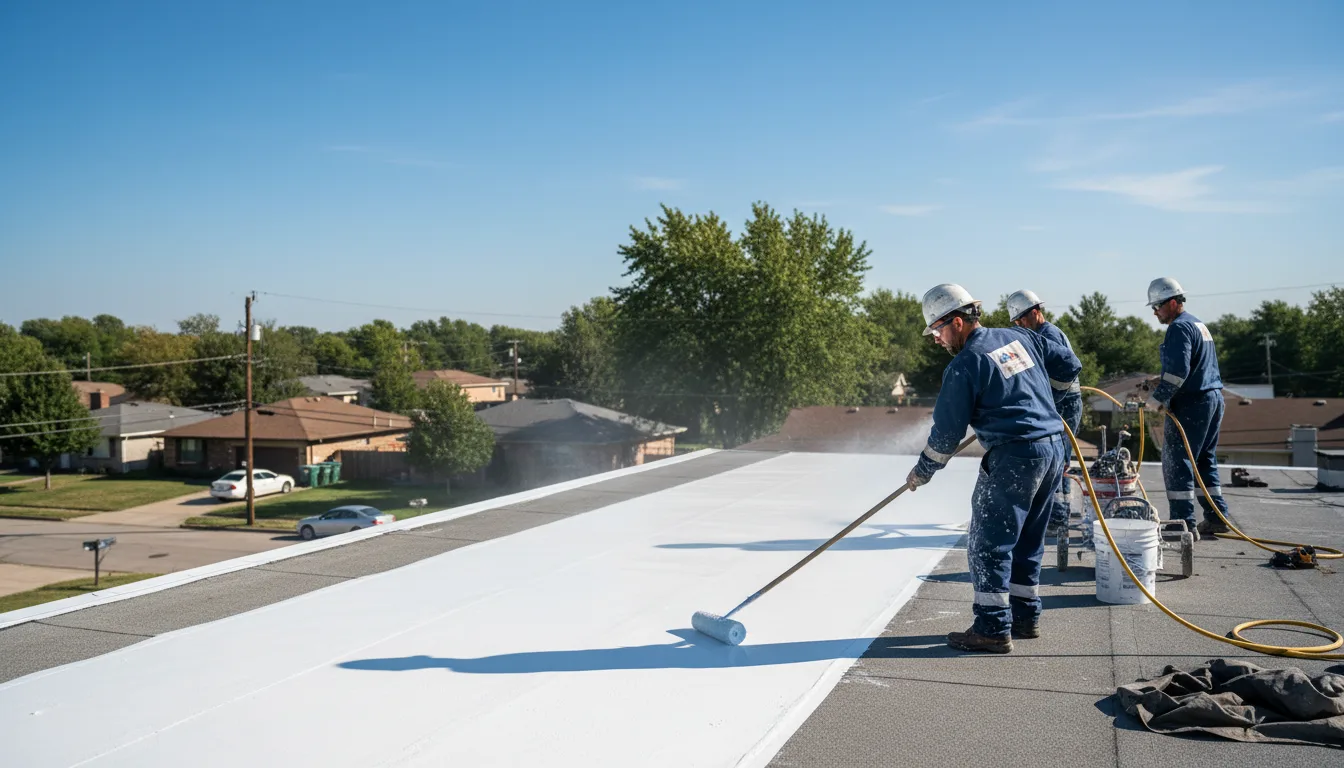 Commercial roof coating in Woodson, AR near me